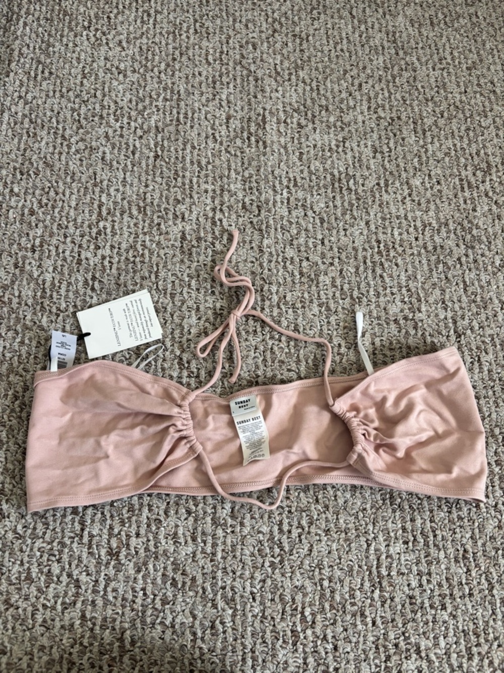 Aritzia Light Pink Bandeau Top